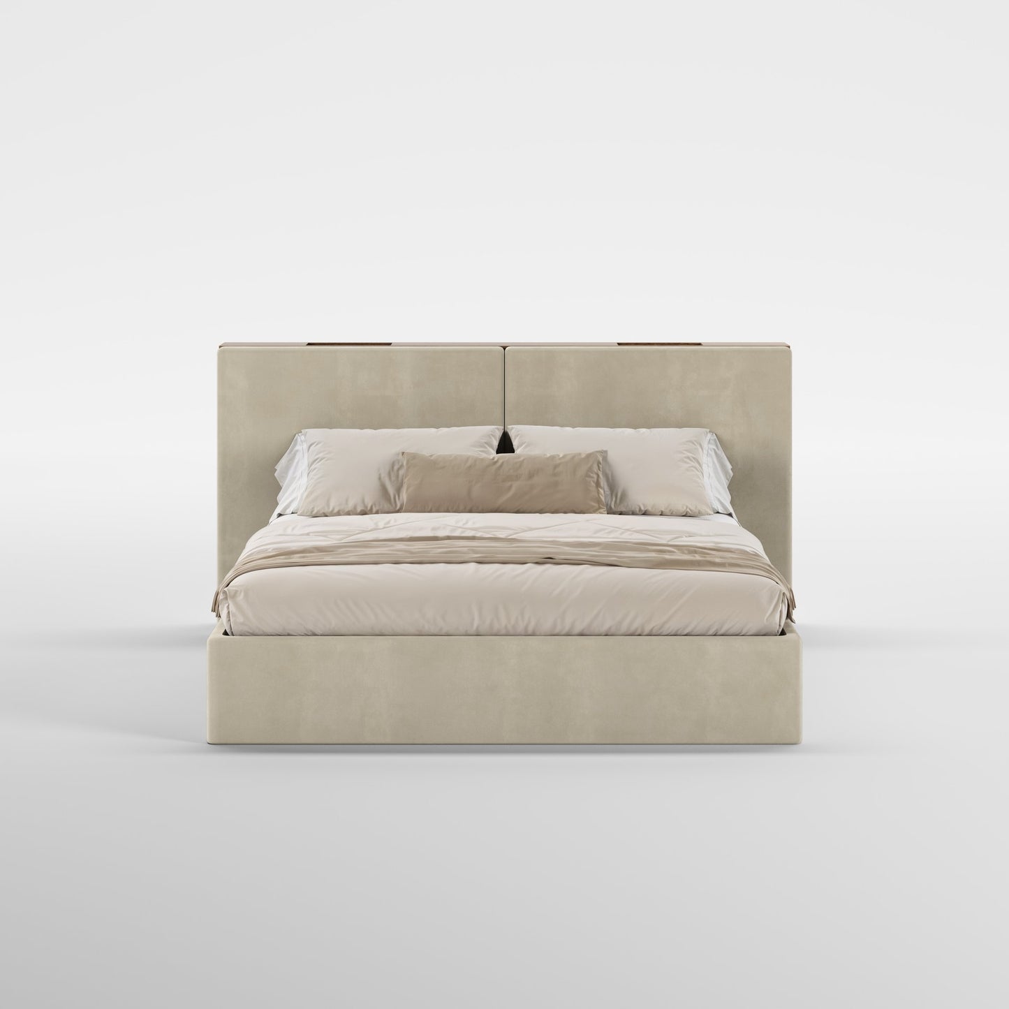 FRAME SOMMIER (Madeira Eucalipto Fumado · Velvet Natural)