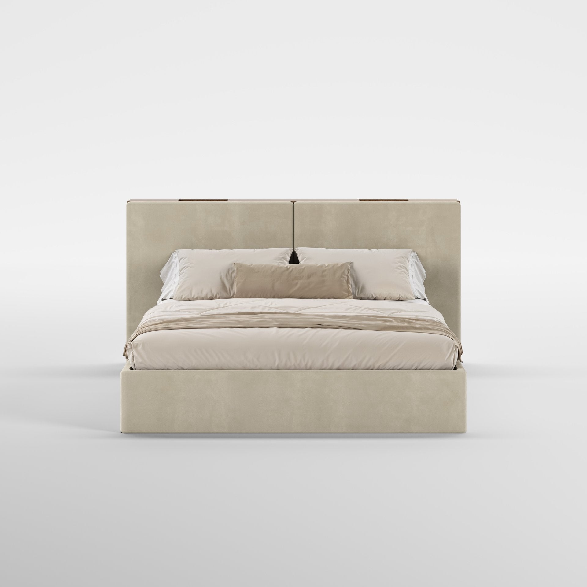 FRAME SOMMIER (Madeira Eucalipto Fumado · Velvet Natural)