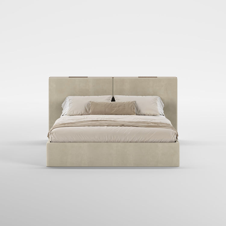 FRAME SOMMIER (Madeira Eucalipto Fumado · Velvet Natural)