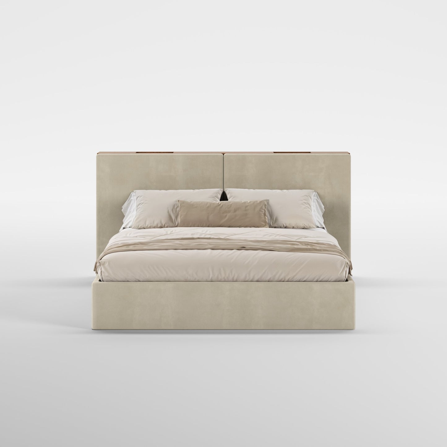 FRAME SOMMIER (Madeira Nogueira · Velvet Natural)