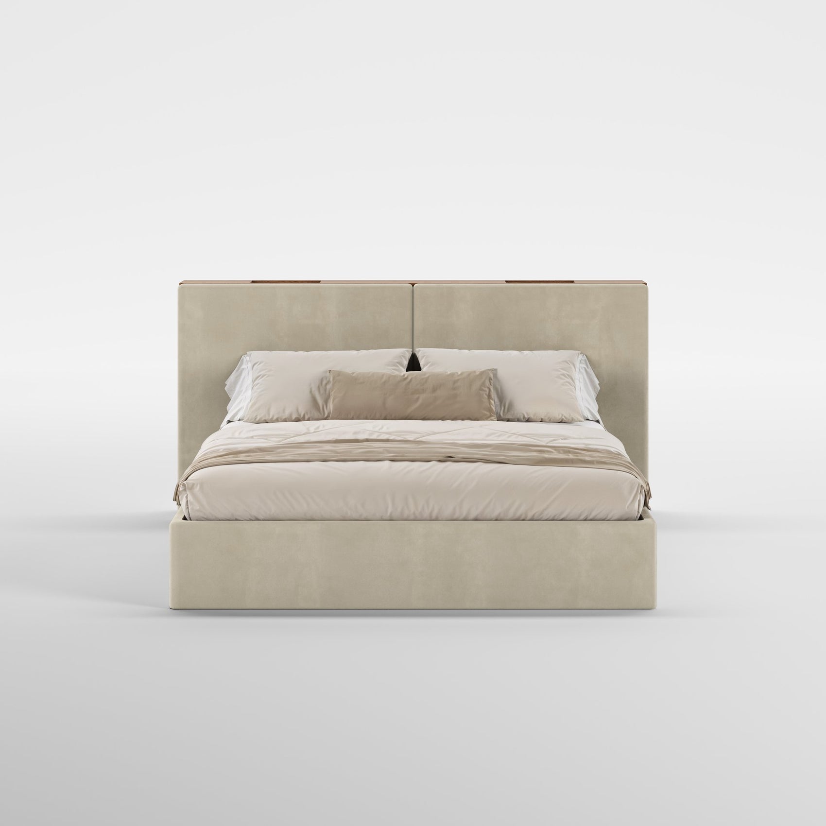 FRAME SOMMIER (Madeira Nogueira · Velvet Natural)