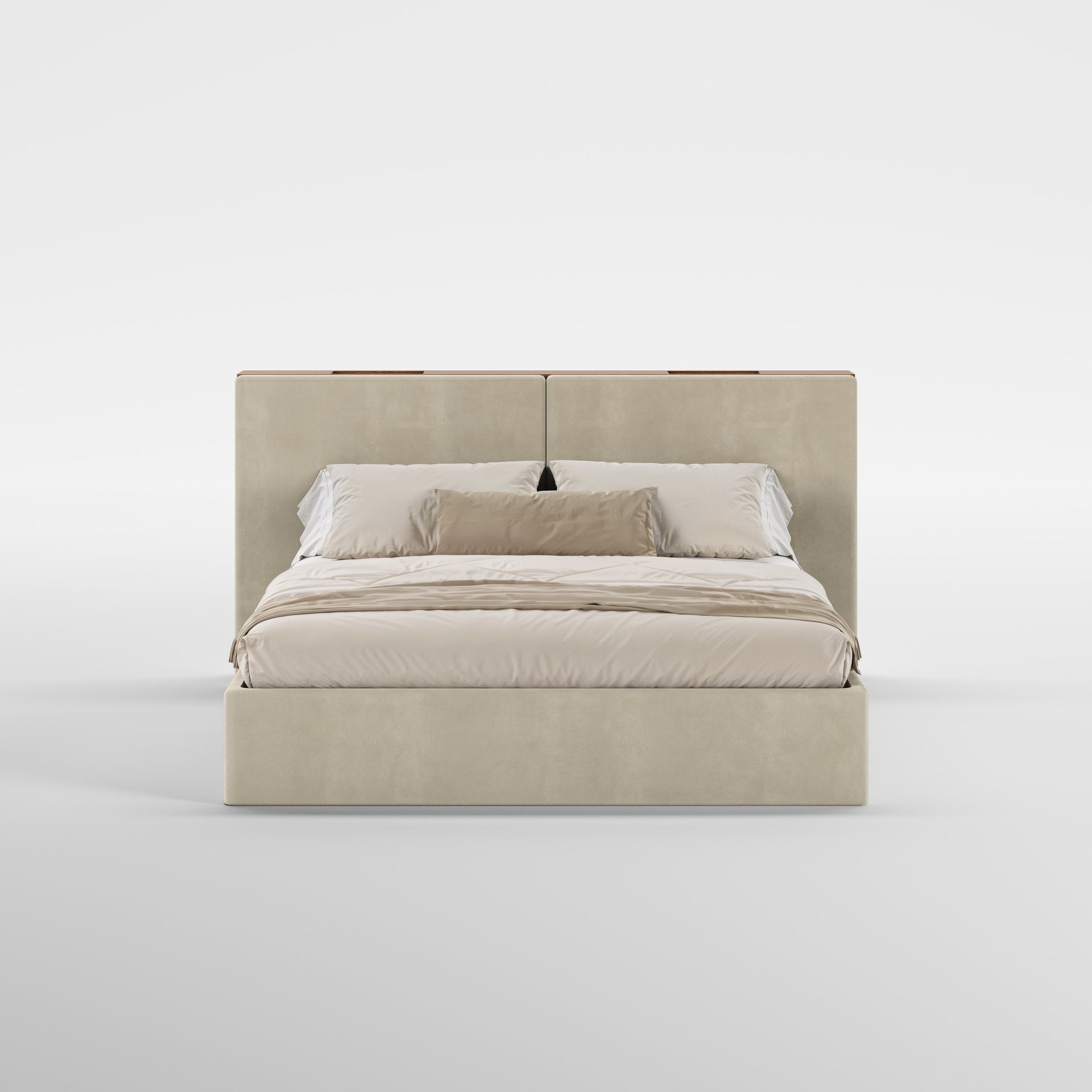 FRAME SOMMIER (Madeira Nogueira · Velvet Natural)