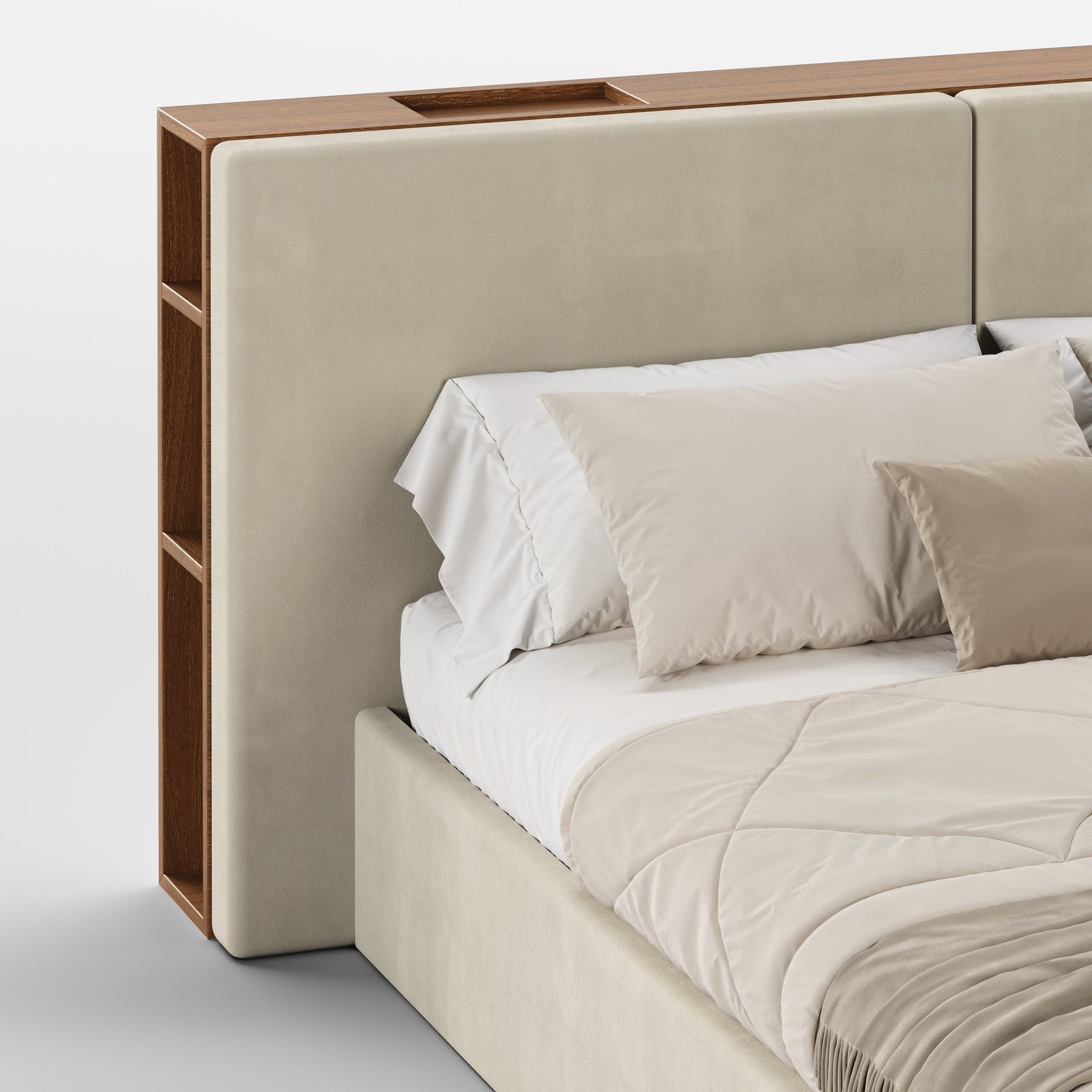 FRAME SOMMIER (Madeira Nogueira · Velvet Natural)